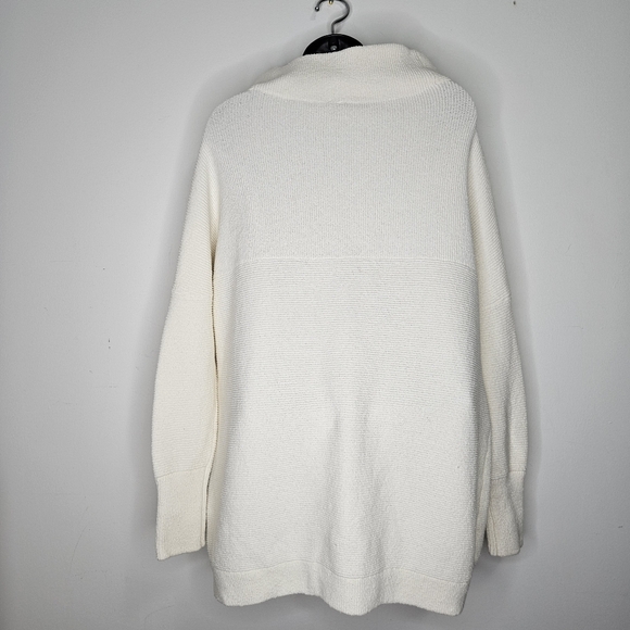 Free People Ottoman Slouchy Tunic Sweater Sz S Ecru Textured Oversized - Picture 7 of 8